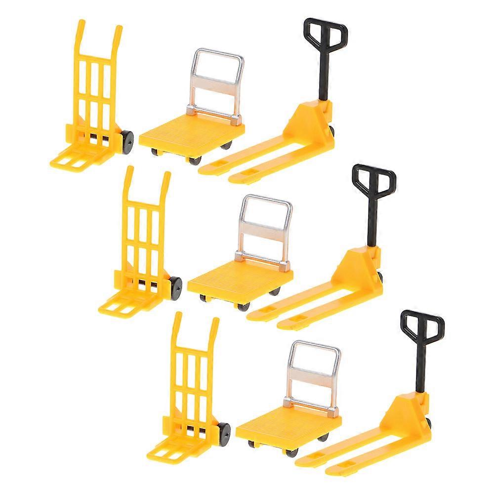 Mini Platform Cart Toy Construction Tools for Decoration 3Sets
