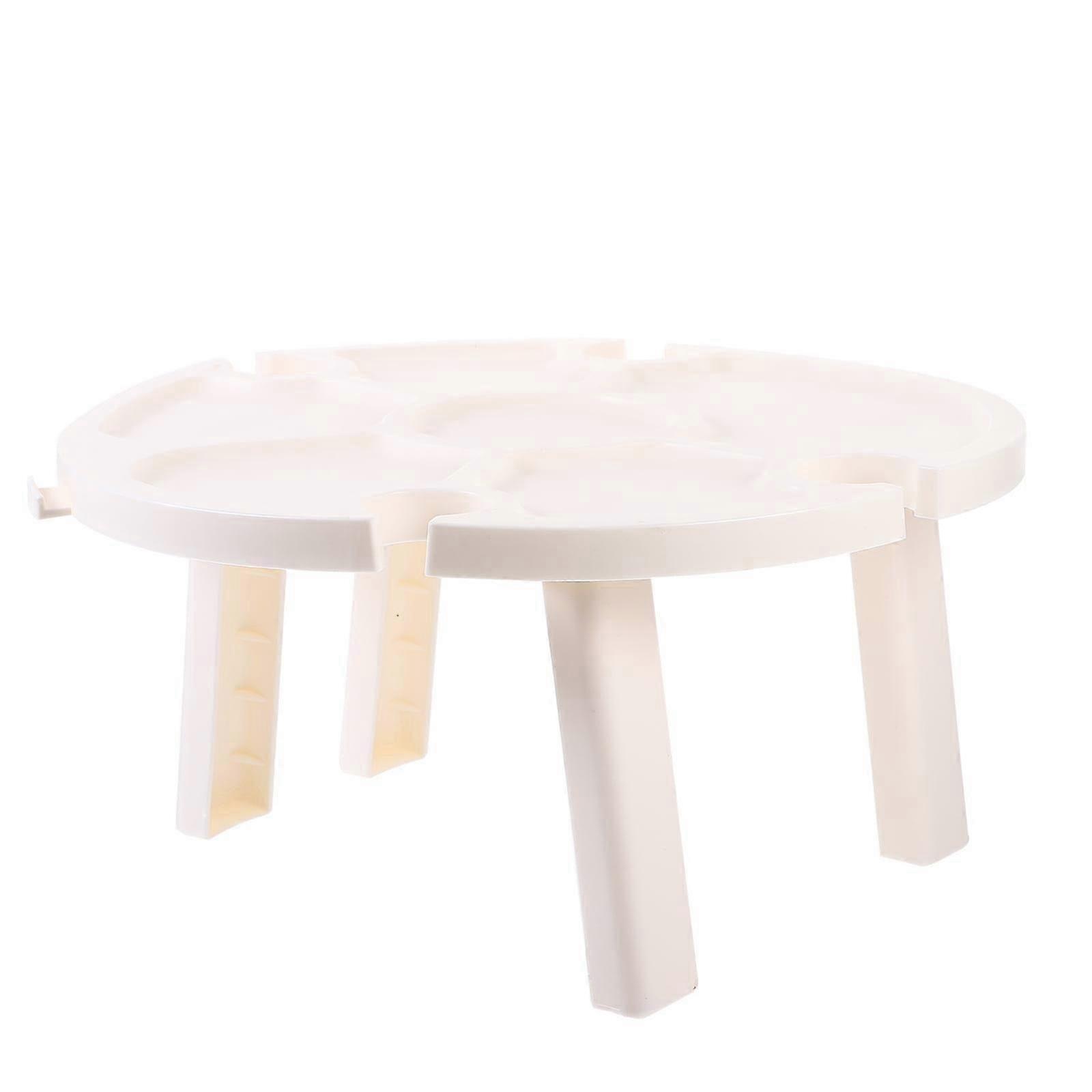 Small Picnic Table Garden BBQ Table Multi-function Small Table Collapsible Plastic Round Table