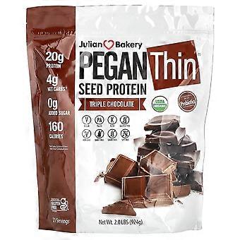 Julian Bakery, Pegan Thin, Protéines de graines, Triple chocolat, 924 g (2 lb)