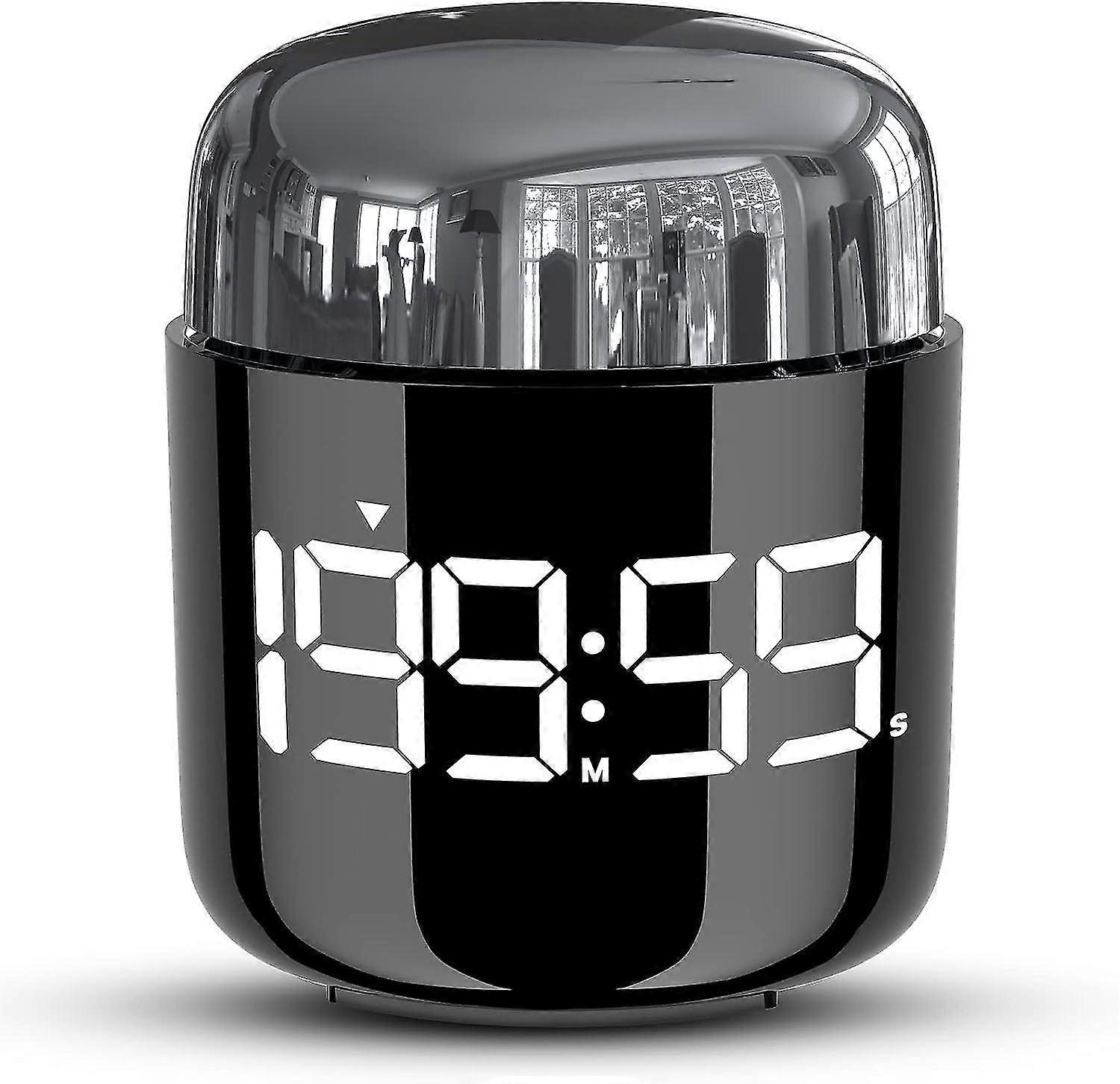 Chef-Shaped Mechanical Kitchen Timer with Full Screen LED - 60 Min Countdown, No Batteries Needed, Durable & Fun!