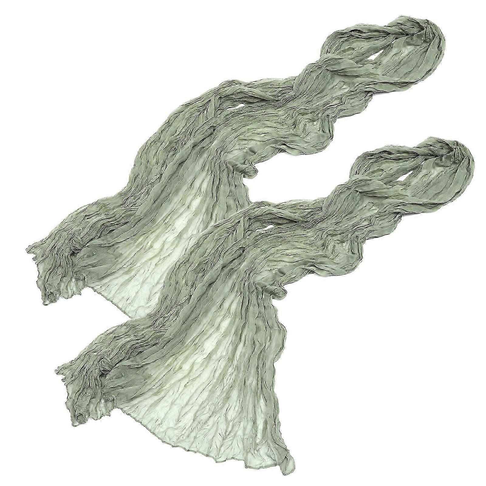 Wedding Table Runner Rustic Table Runner Picnics Dinners Everyday Use Rectangular Shape Light Green 300X90cm 2Pcs