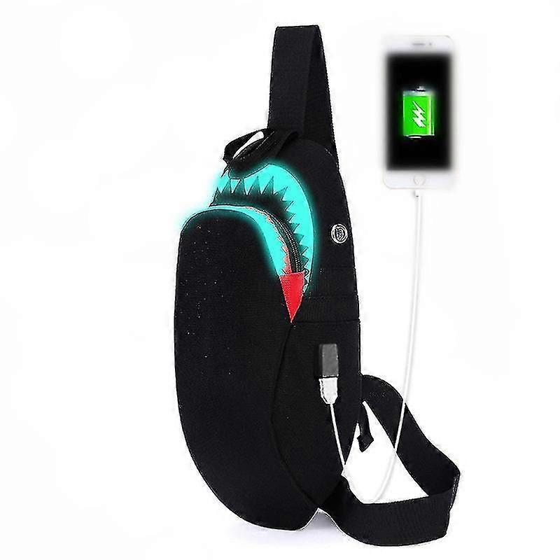 Světelný batoh Samec Shark USB batoh
