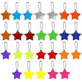 Lot de 26 réflecteurs de sécurité pour enfants, réflecteurs de sécurité en forme d'étoile pour sac d'école, sac à dos, cyclisme, marche, course à pied (13 couleurs)