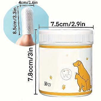 50pcs Premium Dog Toothbrush Set - Gentle Finger Cover Wipes for Safe Teeth Cleaning - Effective Dental Care Solution, Promotes Healthy Oral hygiene f
