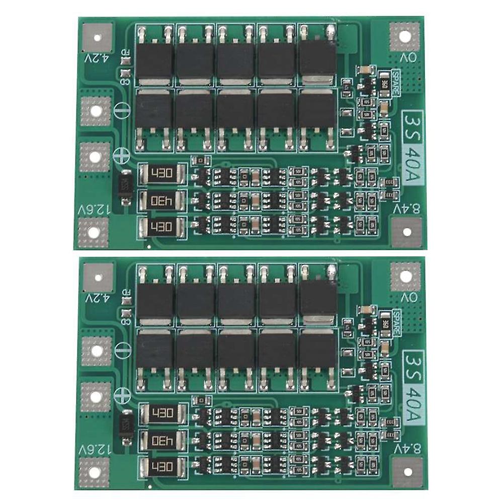 2PCS 40A for Screwdriver 12V Li- 18650 Bms Battery Protection Board Pcm with Balance Liion Battery