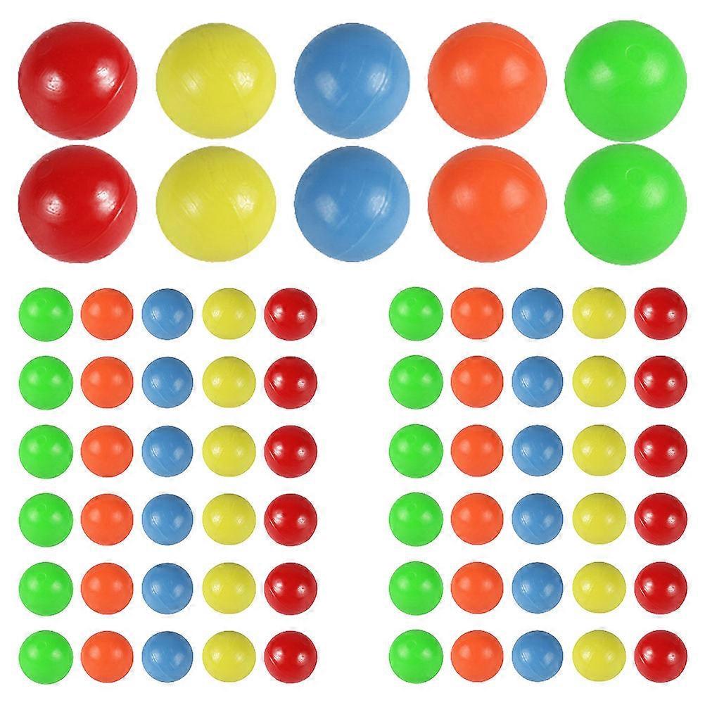 100pcs Colored Plastic Balls Counting Balls for Probability Learning (5 Colors)