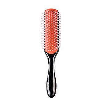 Hair Brush For Natural Curly Hair Black 9 row D4 Classic Styling Travel Nylon Bristle Detangler Thick Thin Wet Wavy Plastic Comb