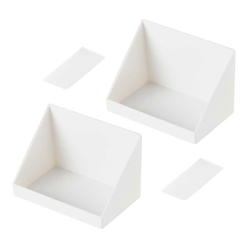 Non-Punch Cosmetics Storage Box Bathroom Rack for 2Sets White
