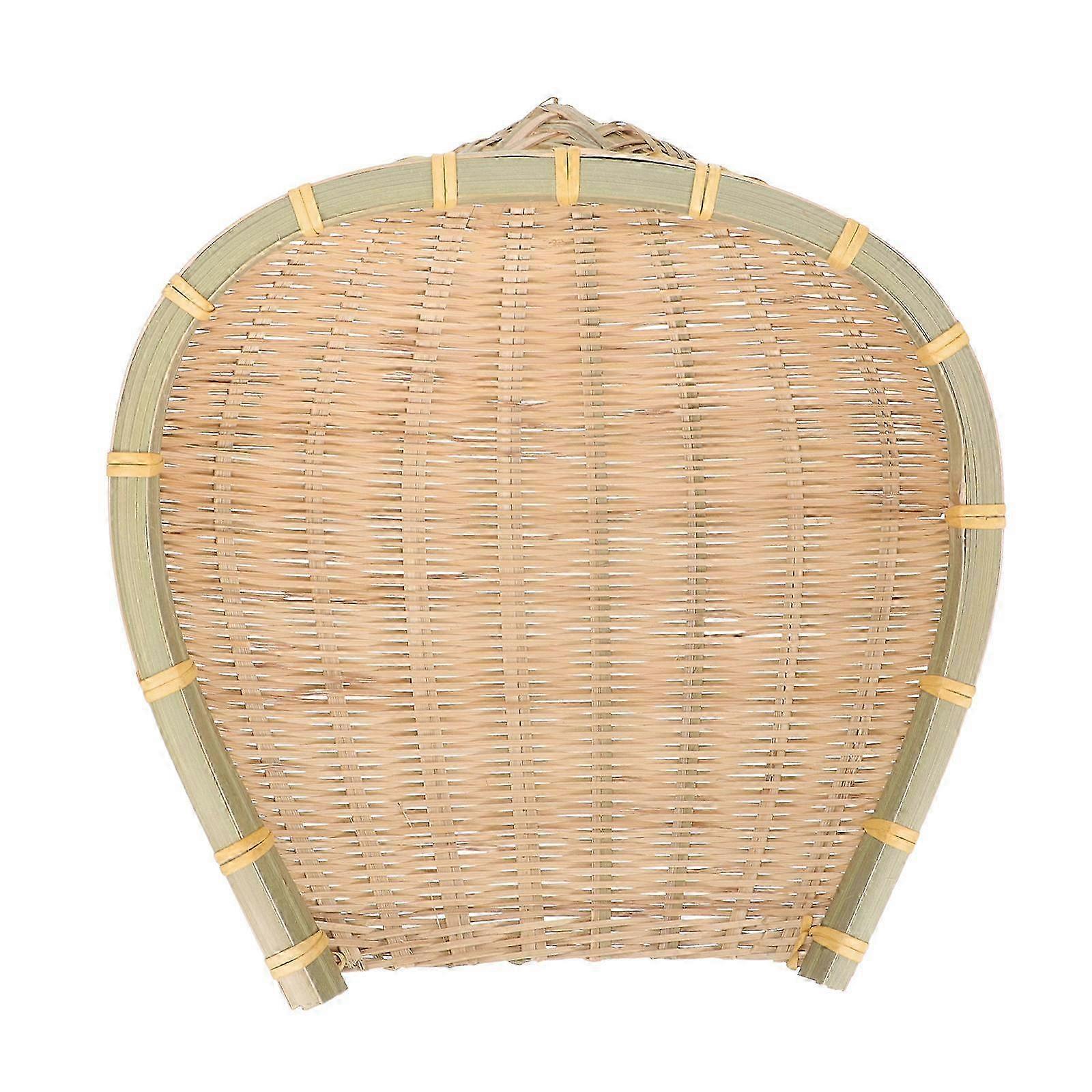Kitchen Bamboo Woven Tray Bread Tray Serving Basket Vegetable Draining Basket