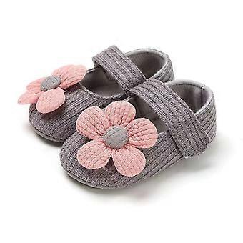 Retro Fancy Cotton Baby Girl Prewalker Shoes - Soft Sole Spring/Autumn Style