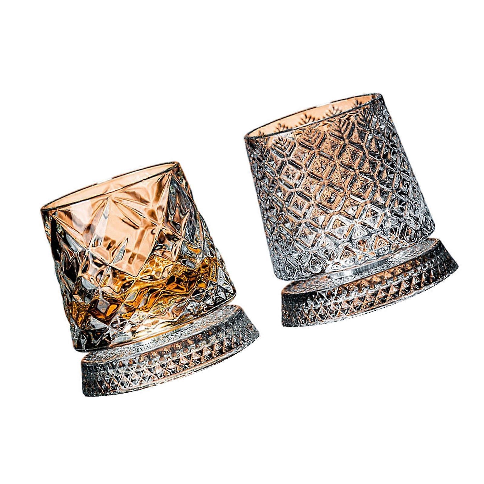 2 Drinking Vessels With LED Base For comfortable Setting And Better Beverage Experience Multicolor