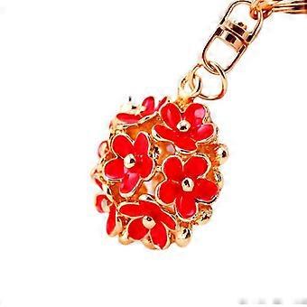 Gänseblümchen Blume Schlüsselanhänger Schlüsselanhänger Schlüsselanhänger Schlüsselanhänger Handtasche Anhänger (rot2pcs)