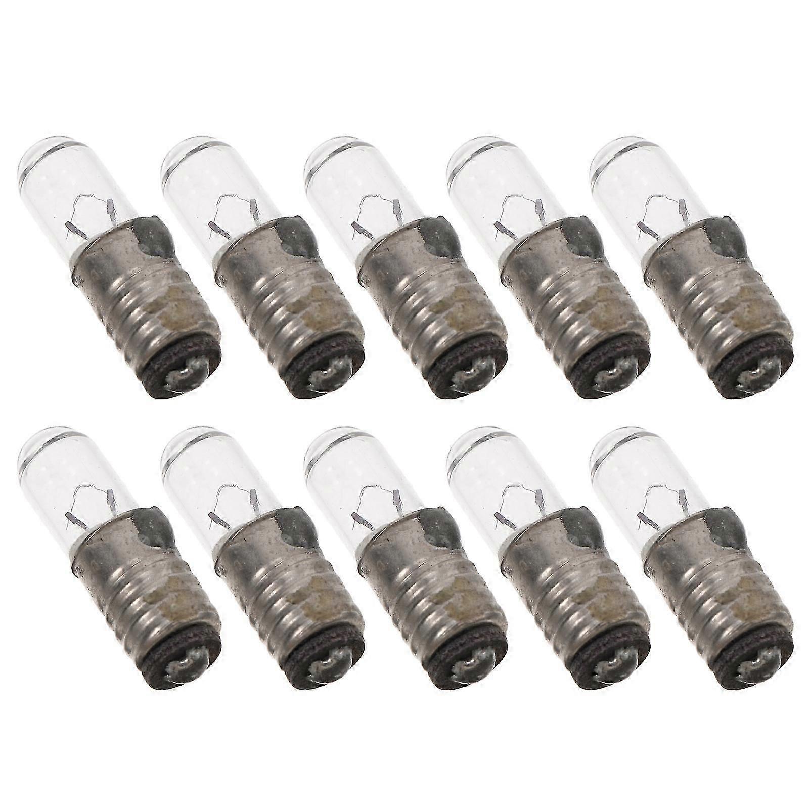 Tiny Mini Light Bulbs Screw Base 10Pcs for Microscope and DIY Physics Experiments