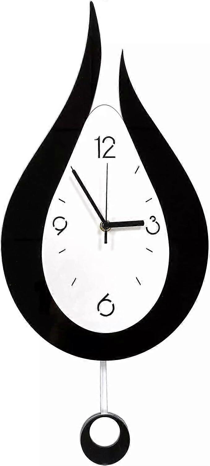 Silent Wall Clock Without Ticking, Creative Modern Wall Clocks with Te