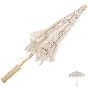 White Lace Parasol Umbrella for Decoration Wedding Craft Umbrella