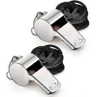 Whistle, Stainless Steel Extra Loud Sports Whistle With Lanyard