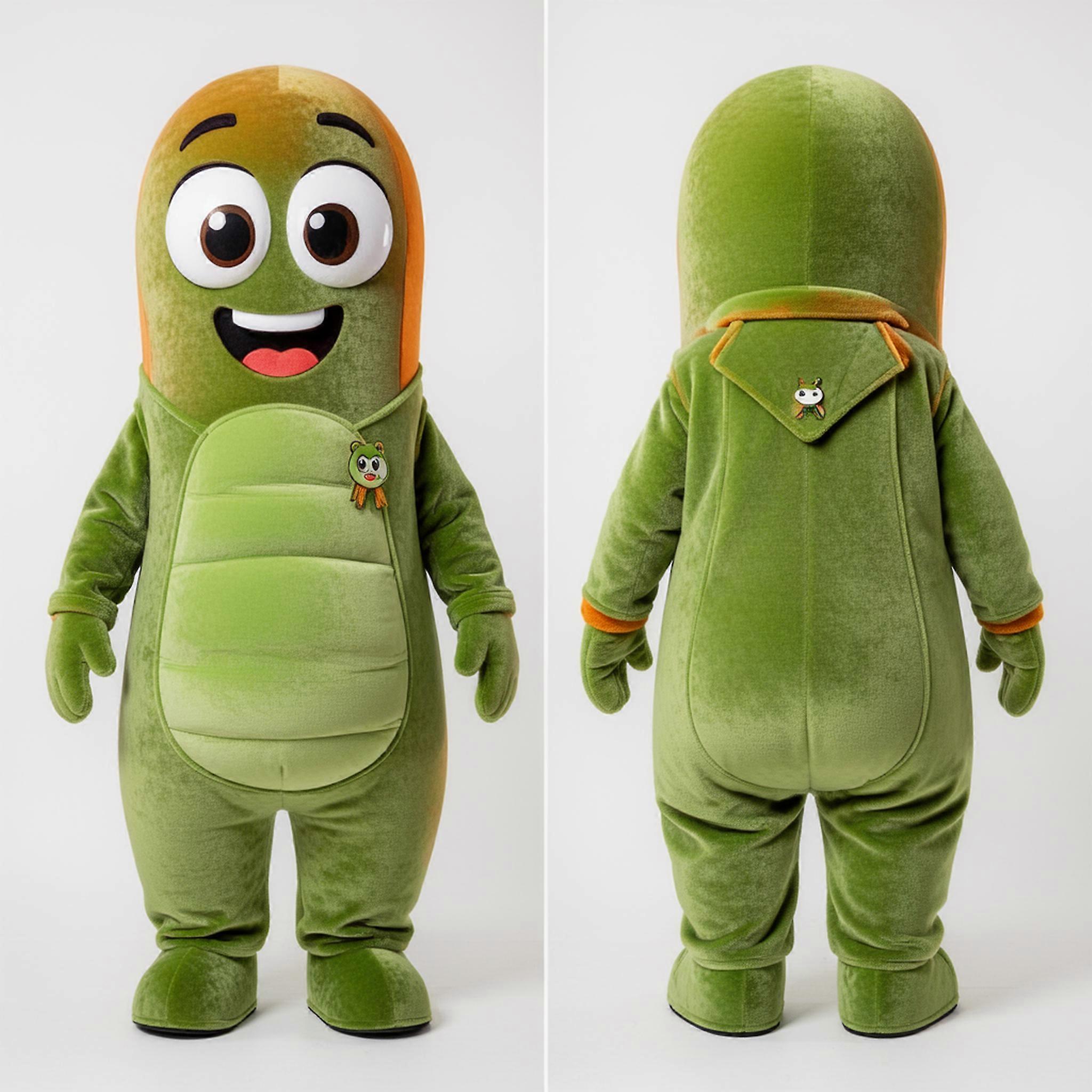 MASTICOT Emerald Green Plump Currywurst Mascot