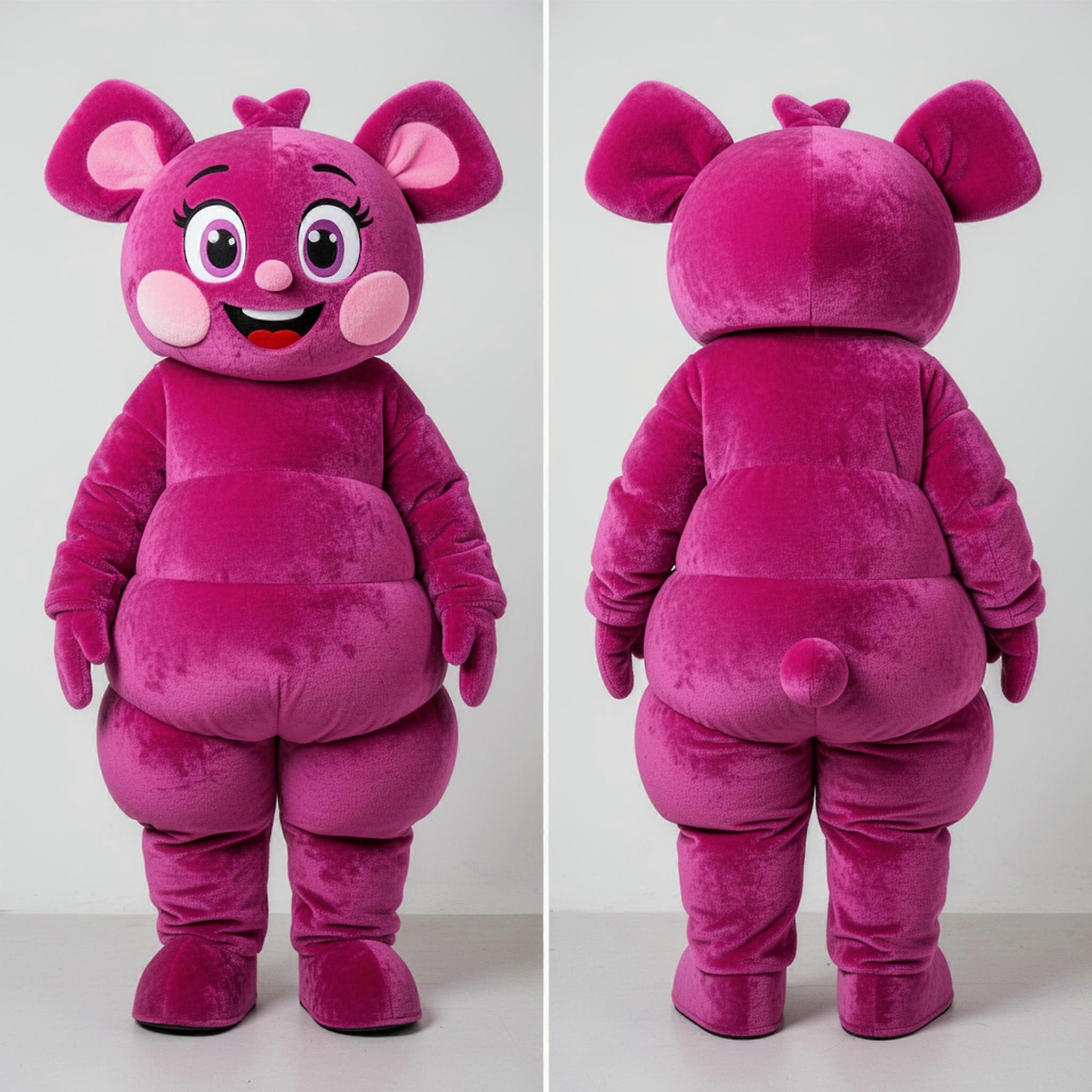 MASTICOT Magenta Velvety Candy Mascot