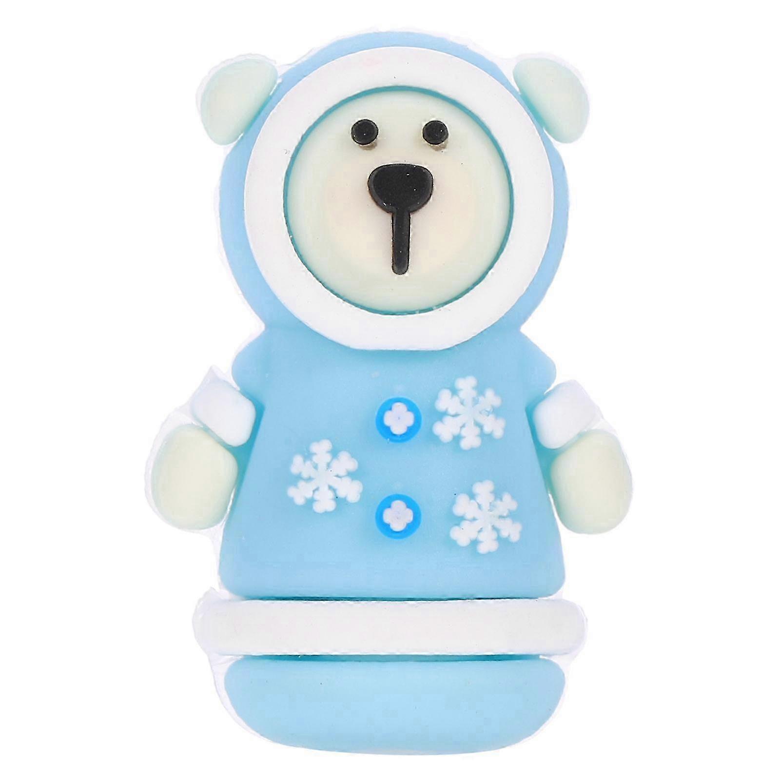 Blue Silicone Cuticle Nipper Cover Bear Protector for Protecting