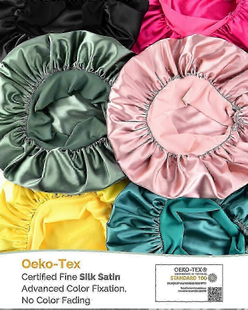 Soft Double-Layer Satin Night Bonnet