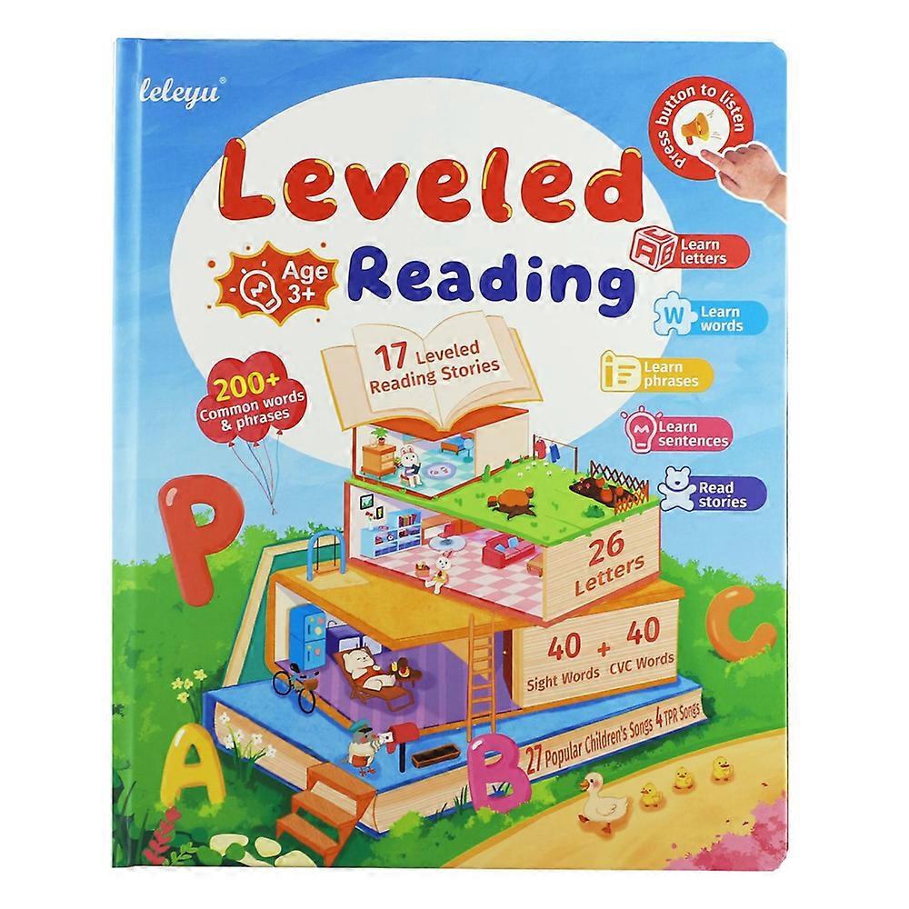 Englisches Hörbuch mit verschiedenen Lesestufen für Kinder, wiederaufladbar, frühes Lernspielzeug, Geburtstagsgeschenk