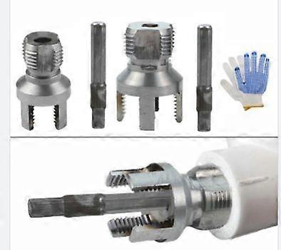Integrated internal and external pipe threading tool Dual-function pipe thread cutting tool set (1/2'' and 3/4'')1474