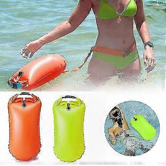 Watertight Inflatable Swim Buoy with Dry Bag for Open Water Swimming