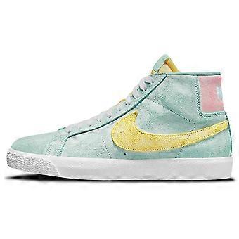 Nike SB Blazer Bequeme Mid-Top-Skateboardschuhe Unisex Grün Gelb Pink DA1839-300