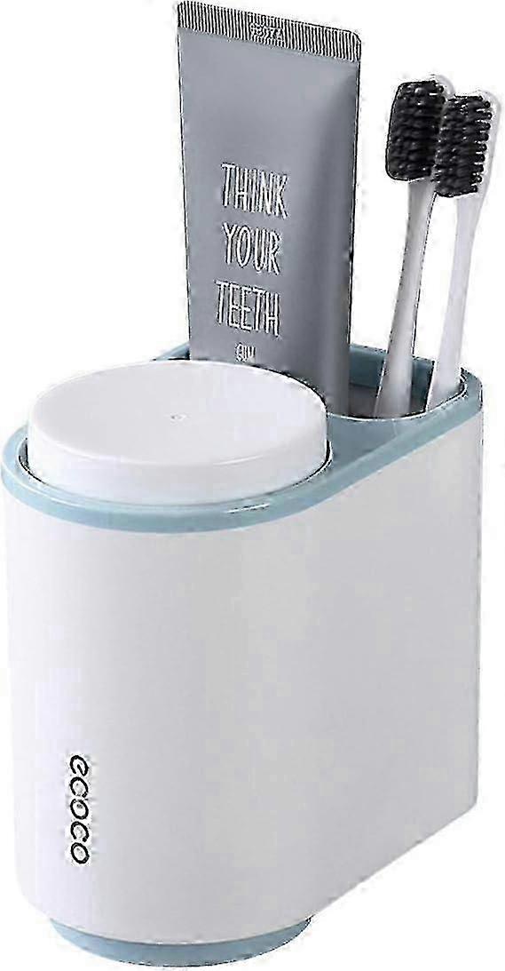 Wall Mount Toothbrush Holder, Toothpaste Storage Rack, 2 Cups-Suitable compatible with various toothbrushes