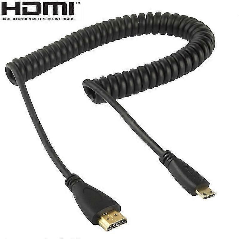 Gold Mini HDMI Cable 1080p 3D Coiled