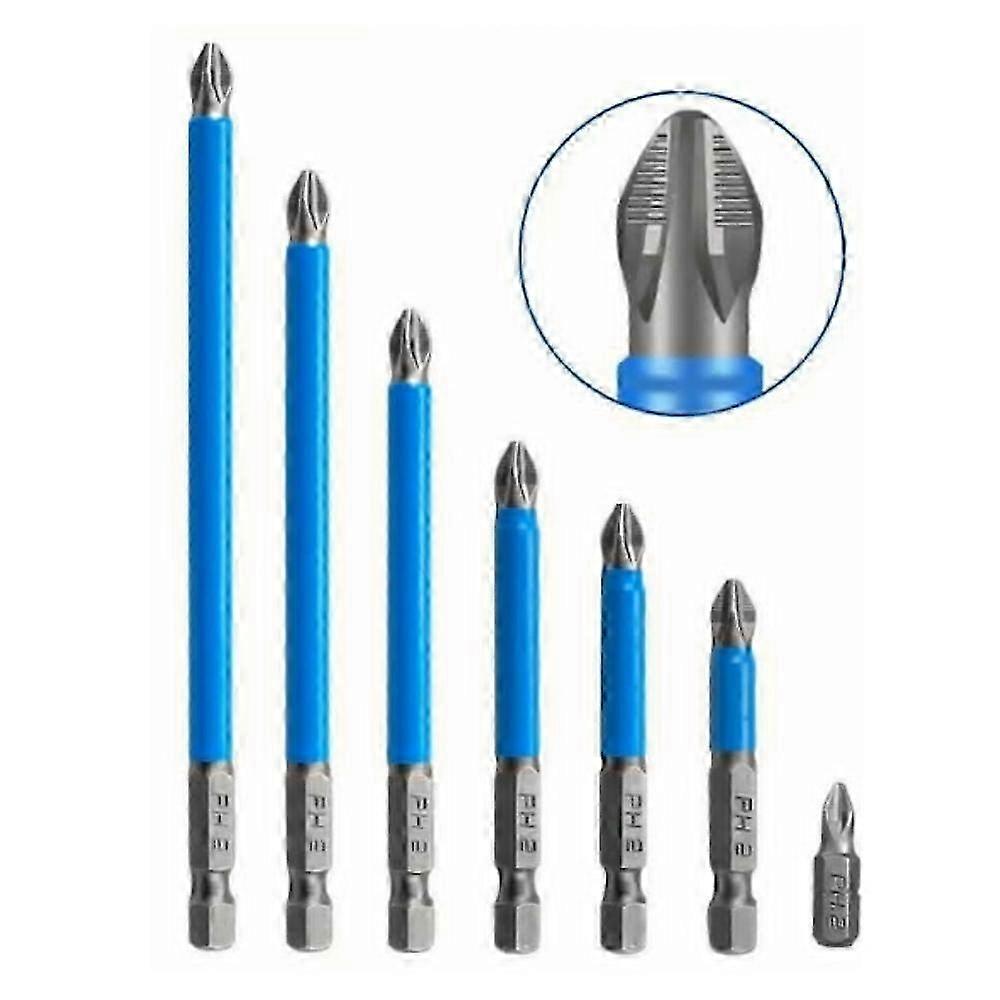 7Pcs Magnetic S2 PH2 Screwdriver Bits