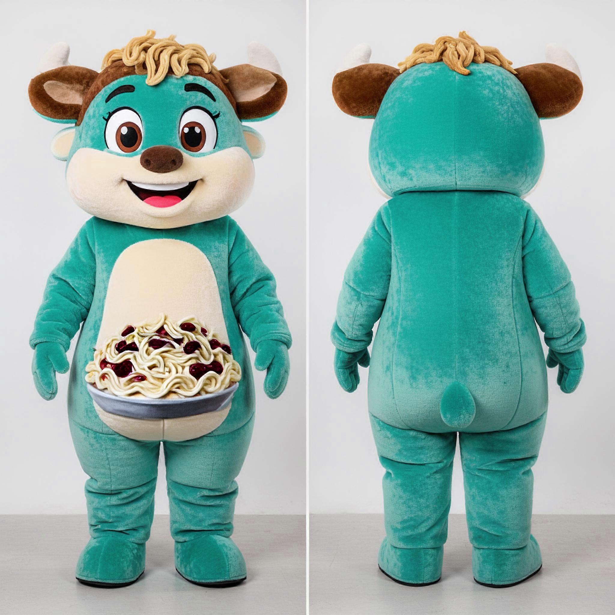 MASTICOT Teal Velvety Beef Stroganoff Mascot