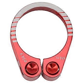 Fahrradsattelstützenklemme Aluminiumlegierung Verstellbare Fahrradsattelstütze Lock Clamp Schnellspanner für Ersatz Rot 34.9mm / 1.37inYMQX)