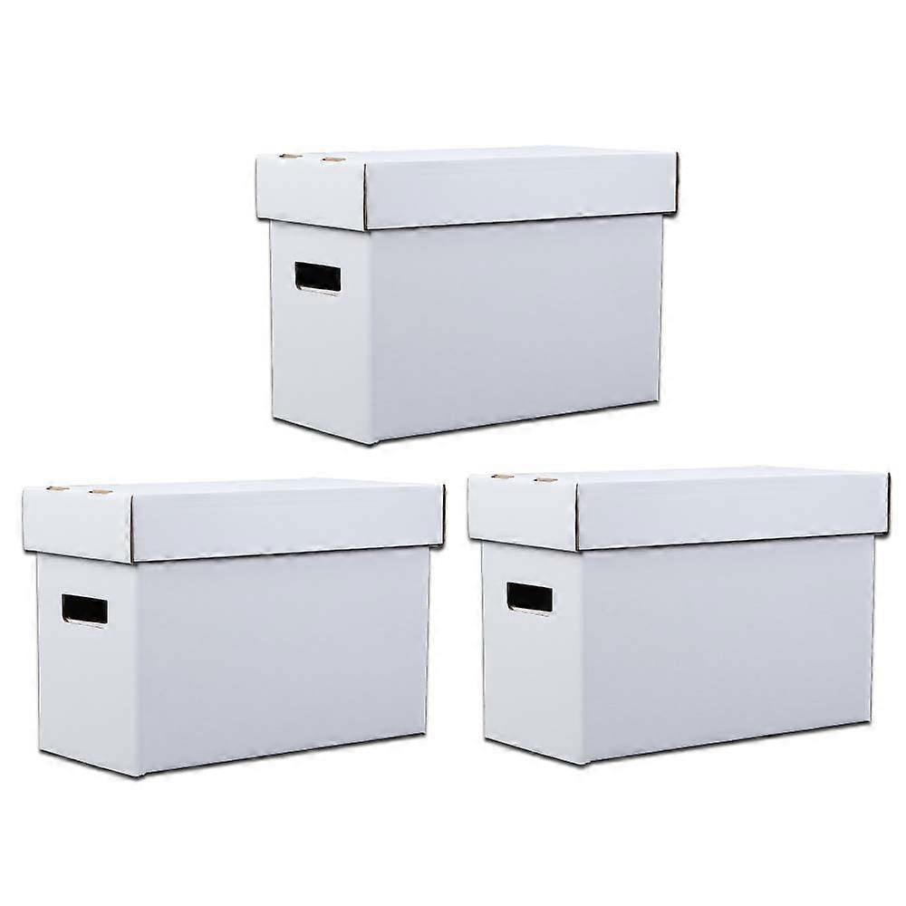 3 Pack Collapsible Comic Book Storage Boxes Set, Stackable Moistureproof Archival Protection Short Box