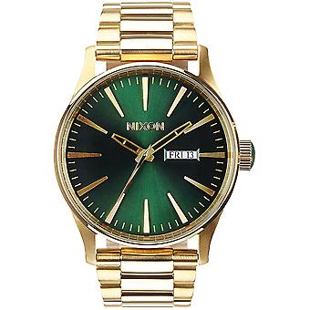 Nixon Sentry Quarz Analog Man Uhr mit A3561919 vergoldet Edelstahl Armband