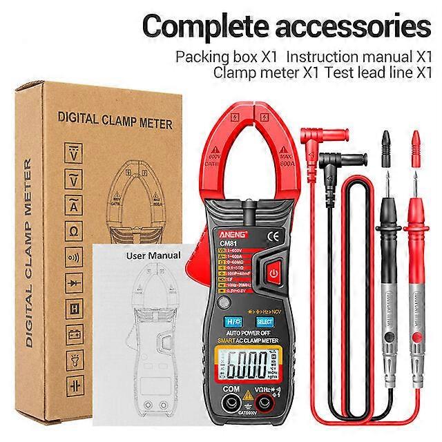 6000 Counts Auto Range Ncv Digital Clamp Meter Dc/ac Voltage Current Resistance Frequency Capacitance Tester