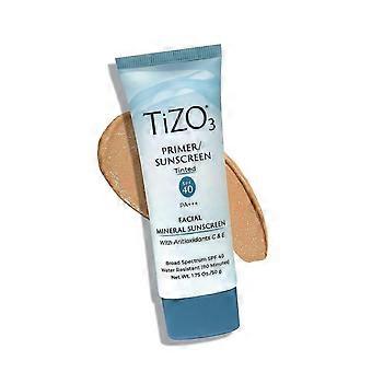 2026 Hot!! <a>2 stk. mineralsk solcreme og primer til ansigtet, tonet bredspektret SPF 40 med