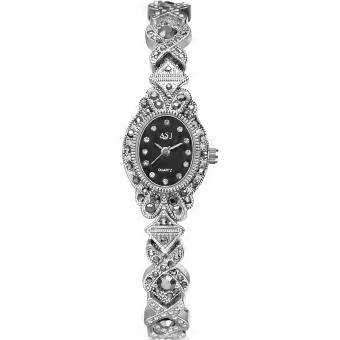Vintage Oval Bracelet Watch: Classic Analog Small Dial Quartz Bangle Watches Elegant Rhinestones Wristwatch Dress Watch