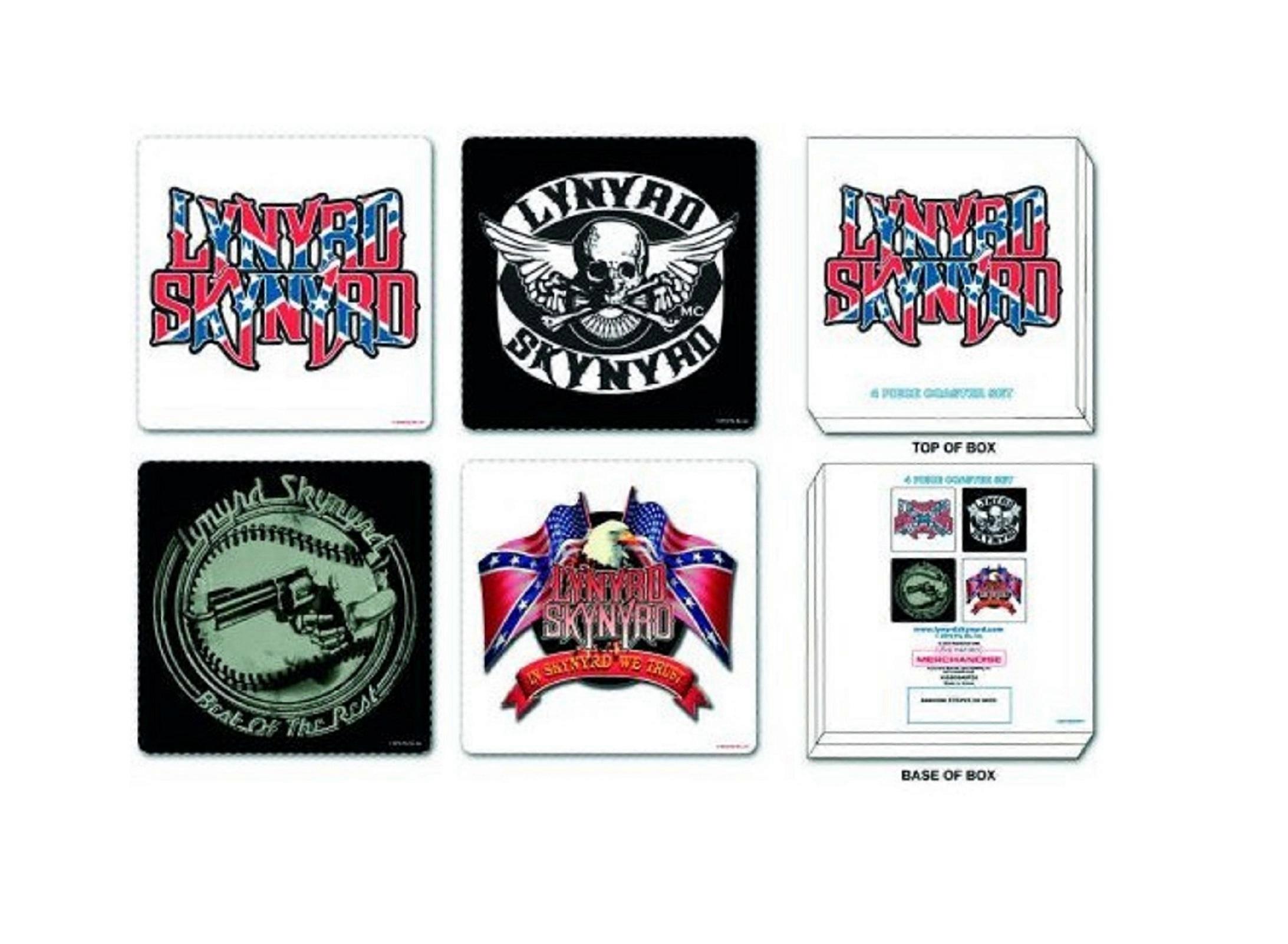 Lynyrd Skynryd Mixed Design Official 4x Coaster Set
