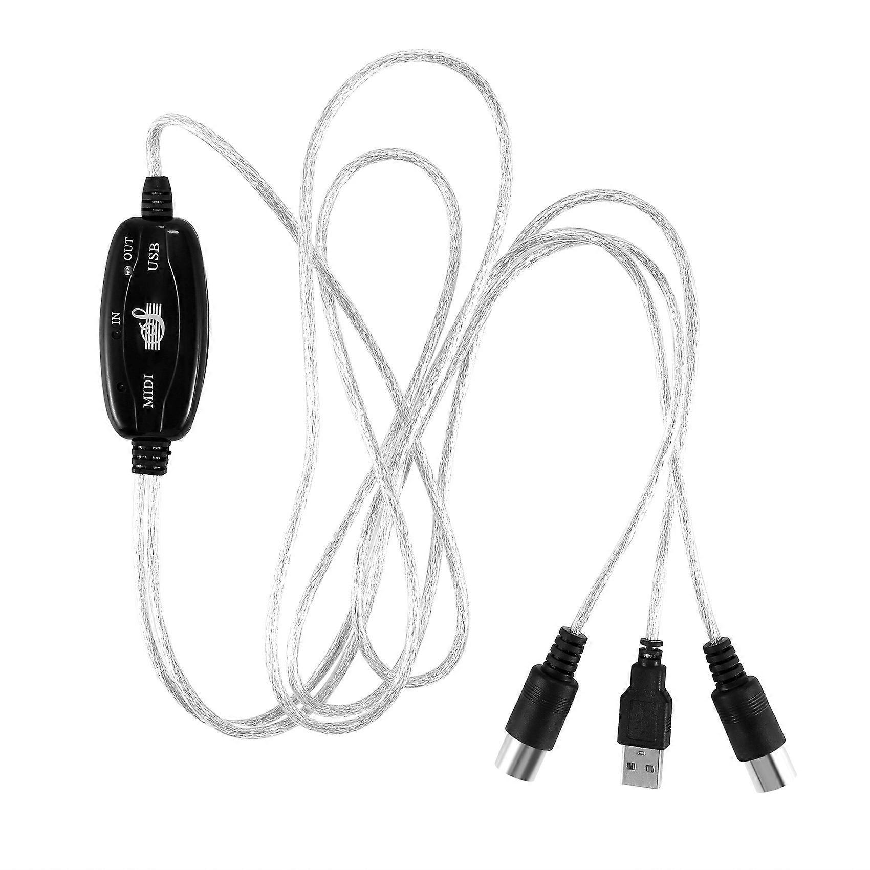 USB MIDI Interface 2m Plastic