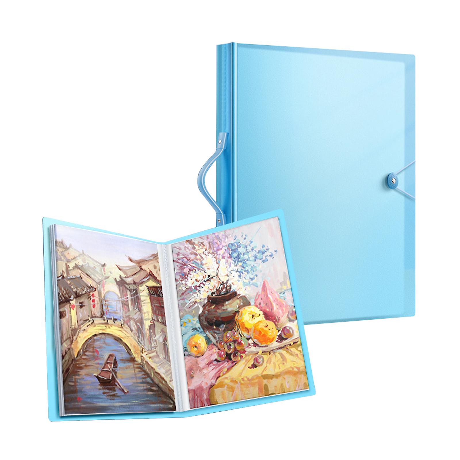 Album Storage Album Poster Storage Album Collection Folder - A2 Handle Portable - 60 Pages