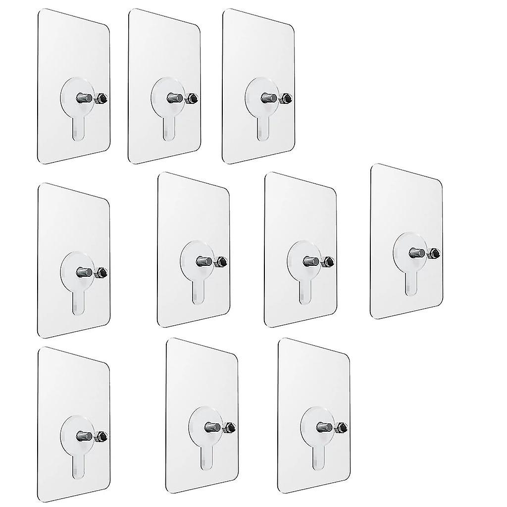 10pcs Adhesive Screws Non-trace Waterproof Adhesive Hanging Nails For Kitchen