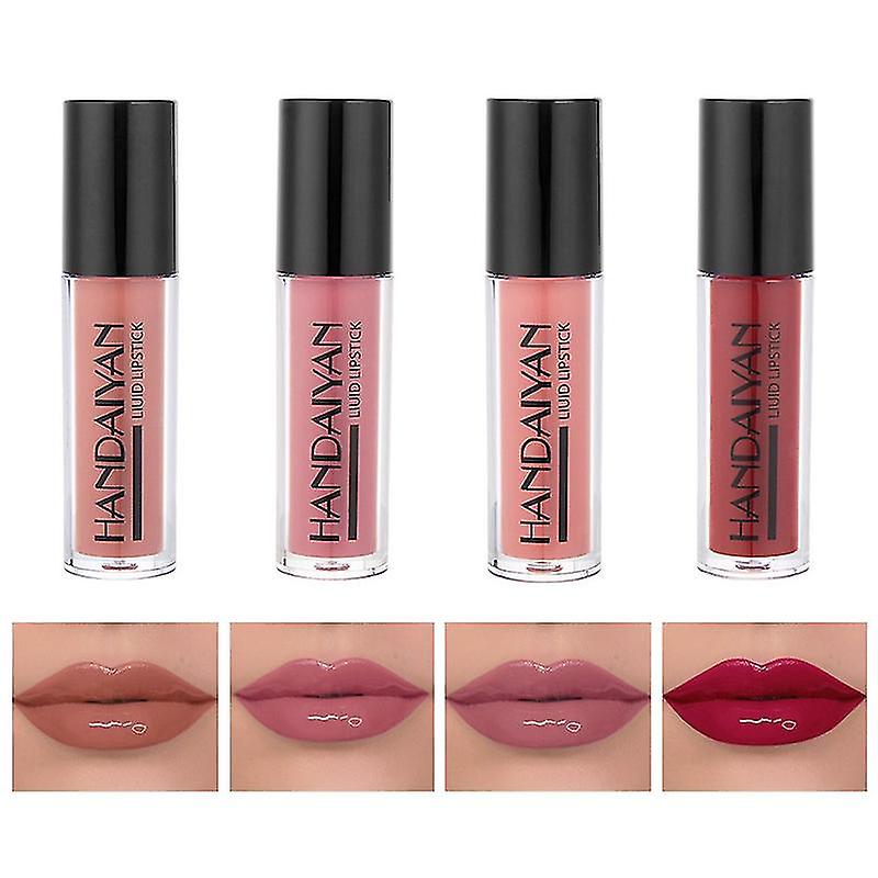 4pcs/set Matte Lip Gloss Set Liquid Lipstick Waterproof Long Lasting