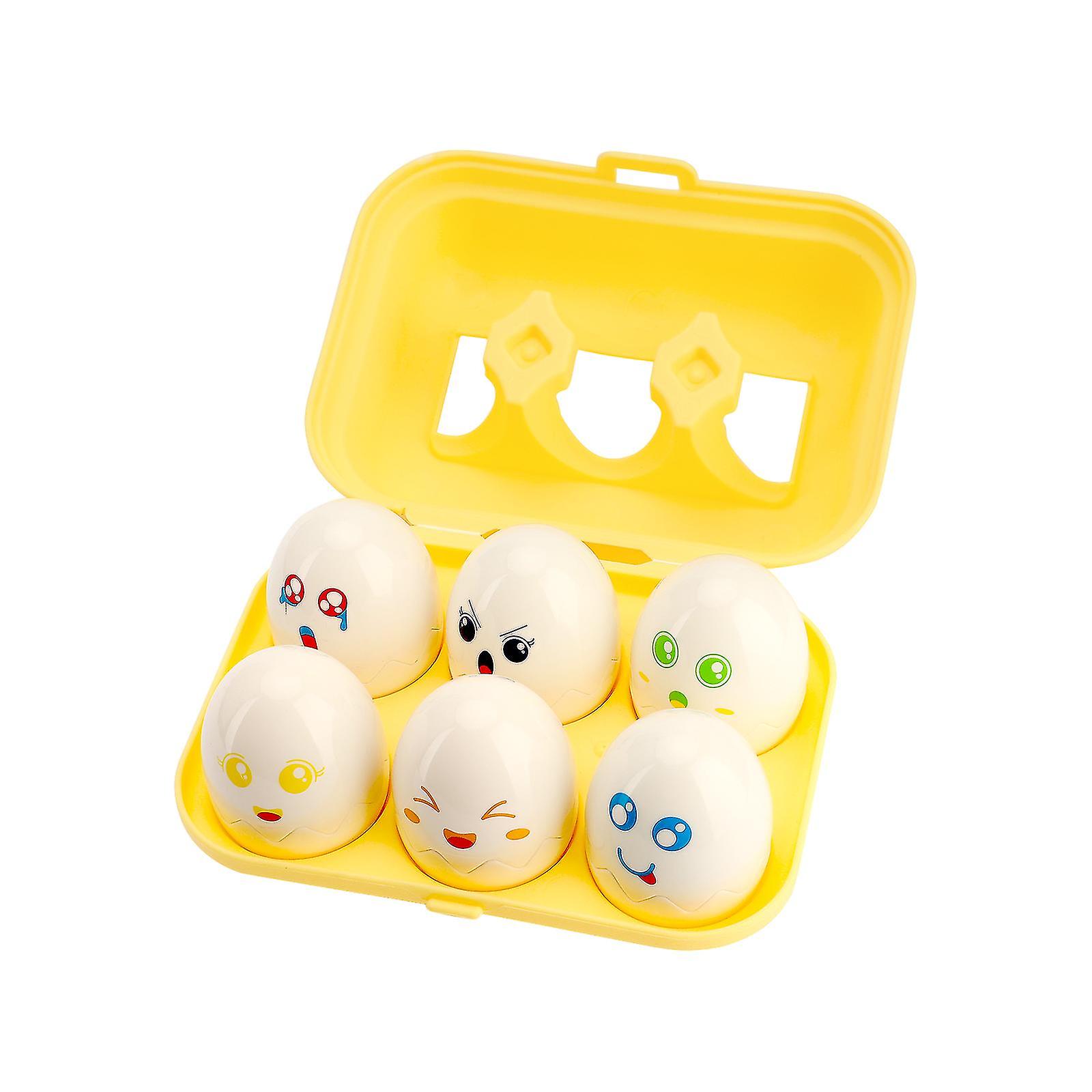 Fun Color Matching Egg Toys Set, 6pcs Baby Easter Twist Eggs For Shape & Coordination Development