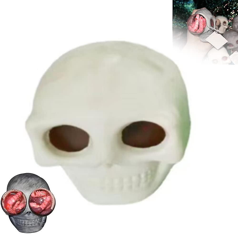 Skull Monster Gothic Fidget Toy, Popping Out Eyes Squeeze Toy, Funny Quirky Simulation Skull Pinch Toy