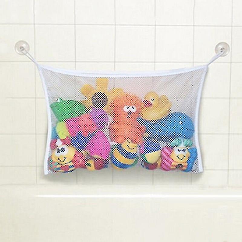 Grey Mesh Net Portable Baby Bathroom Storage Bag