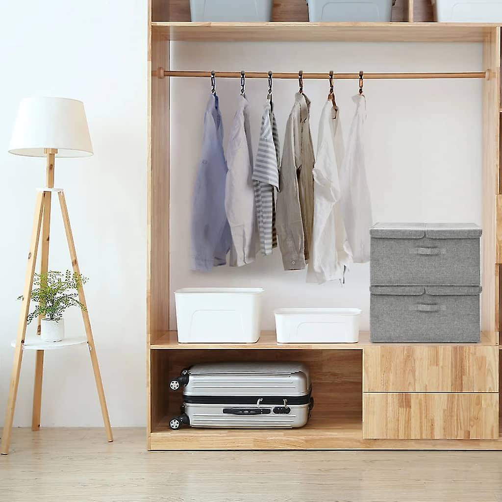 储物盒 2 件 50x30x25 厘米 灰色