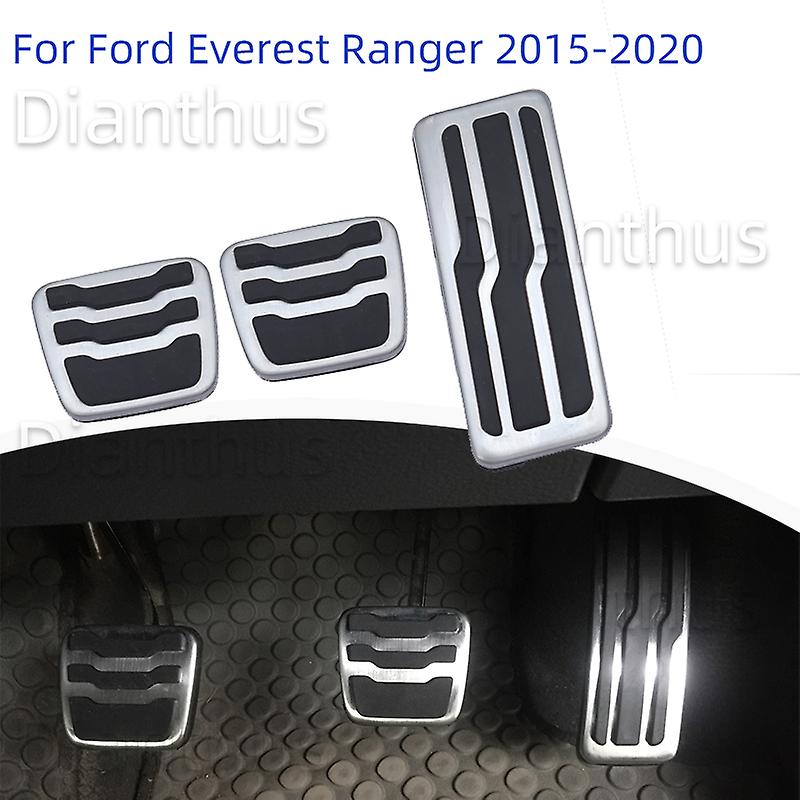 For Ford Everest Ranger 2015-2020 Car Accelerator Gas Brake Foot Pedal Cover Pad Mt Pedals 2019 2018 2017 2016