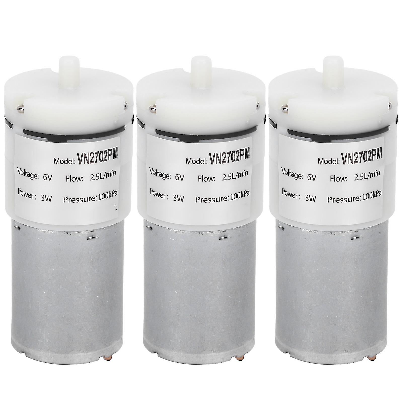 3Pcs Micro Diaphragm Pump Mini Water Air Vacuum Motor For Fish Tank Dc 6v Vn2702pm