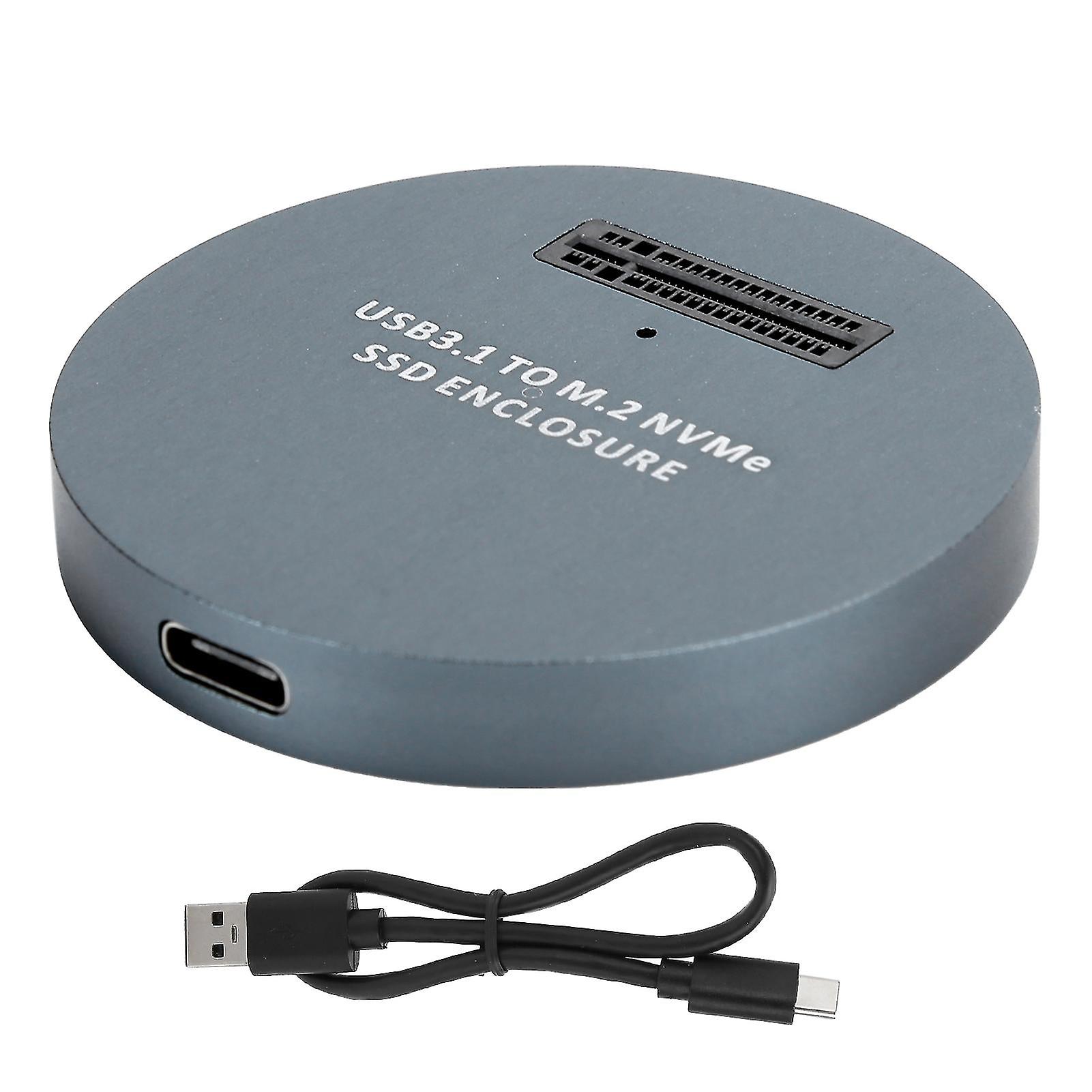 Hard Drive Enclosure Adapter Cable Nvme To Usb3.1 External Gen2 Reader Ssd Convertergray
